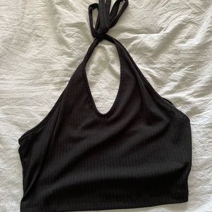 Black halter top